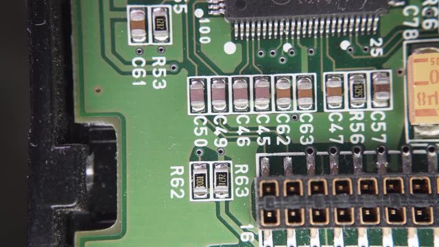PCB Closeup Electronic Components Surface Mount SMD SMT