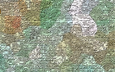 Colorful chaotic diamonds on vintage paper background. Geometric design pattern texture.