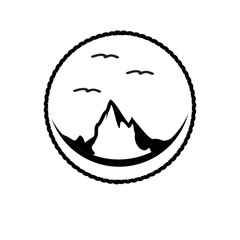 Mountain logo template. Travel agency logo template