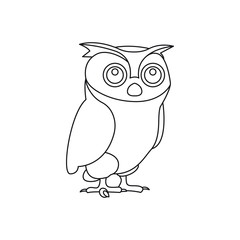 Owl line icon symbol vector