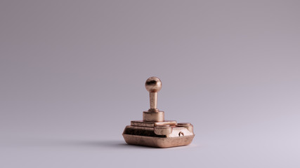 Bronze Retro Wireless Joystick 3d illustration 3d render