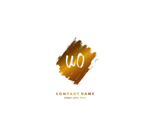 UO Initial handwriting logo vector