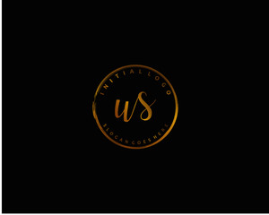 Fototapeta premium US Initial handwriting logo vector