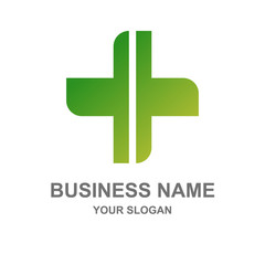 Obraz premium green medical logo