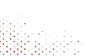 Light Orange vector backdrop with dots. Blurred decorative design in abstract style with bubbles. Design for posters, banners.