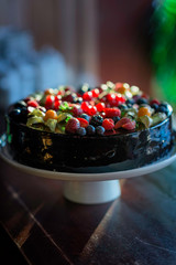 Beautifully decorated  setting with gourmet desert