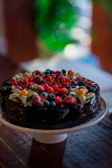 Beautifully decorated  setting with gourmet desert
