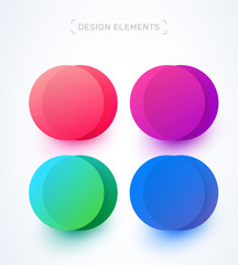 Vector bubble label template. Modern material design flat style with soft shadows. For presentation, newspaper, magazine, web page, branding usage