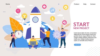 Landing Page with Business Startup Idea Design