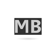 MB M B brick Letter Logo Design