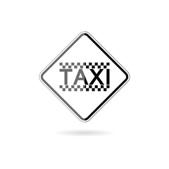 Taxi signpost icon isolated on white background