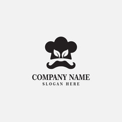 Obraz premium Chef's hat logo design template - vector