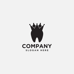 vector dental king. tooth logo icon template.