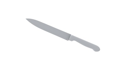 3d rendering of a cooking knife isolated in white background