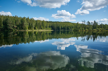 Glubelka  Lakes, Myadel District. Belarus