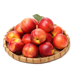 nectarine on a white background 