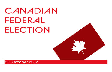 Canadian National Holiday. Canadian Federal Election. Illustration. National colors.