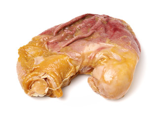pig's organs on white background 