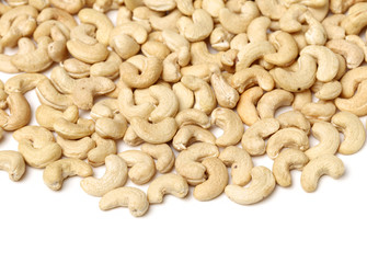 Cashew on white background 