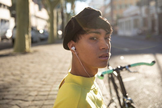 Young transgender adult in the street - Powered by Adobe