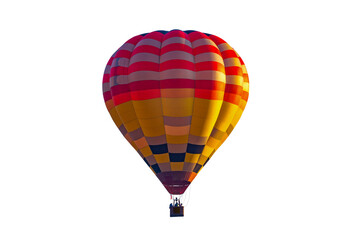 Fototapeta premium Colorful hot air balloon isolated on white background, with Clipping Path