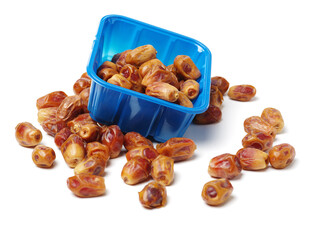 medjool dates on white background