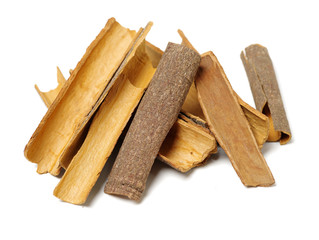 Cinnamon on a white background