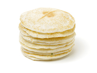Japanese rice cracker on White Background
