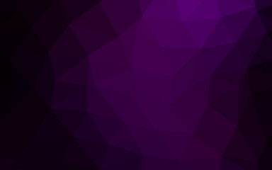 Dark Purple vector abstract mosaic pattern. Shining illustration, which consist of triangles. Polygonal design for your web site.