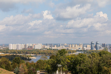Fototapeta na wymiar Kyiv city panorama, Ukraine