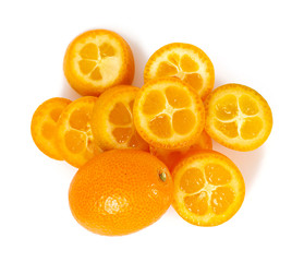 fresh kumquat fruit isolated on white background