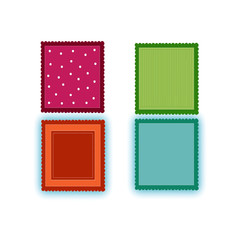 Colorful Square Handkerchief Vector Image