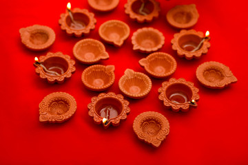 Indian Festival Diwali , Diwali oil Lamp 