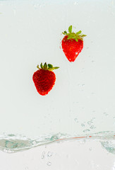 Strawberries in water