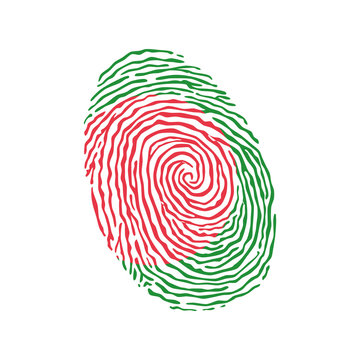 recommend clip art: Fingerprint vector colored with the national flag of Bangladesh