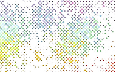 Light Multicolor, Rainbow vector texture with disks. Blurred decorative design in abstract style with bubbles. Pattern for ads, booklets.