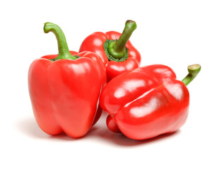 fresh bell pepper (capsicum) on white background