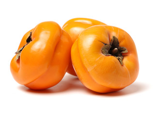 persimmon on white background 