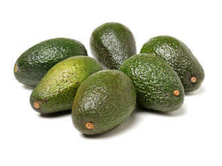 Avocado on a white background