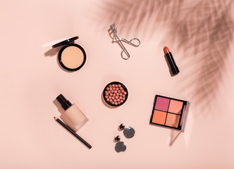 Professional use only cosmetics on pink background