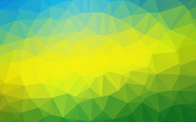 Light Blue, Yellow vector blurry triangle pattern. Brand new colorful illustration in with gradient. Brand new design for your business.