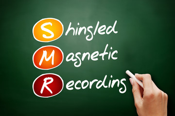 SMR - Shingled Magnetic Recording acronym on blackboard
