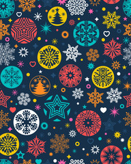 Seamless New Year endless pattern. Holiday texture for packaging. vector illustration .