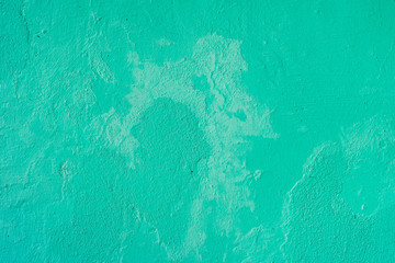 Turquoise concrete wall as texture for background