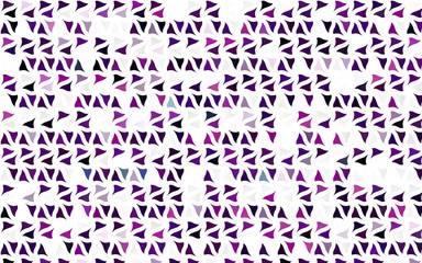 Light Purple vector texture in triangular style. Triangles on abstract background with colorful gradient. Template for wallpapers.