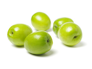 jujubes on white background 