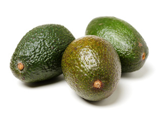 Avocado on a white background