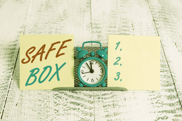 Handwriting text writing Safe Box. Conceptual photo A small structure where you can keep important or valuable things