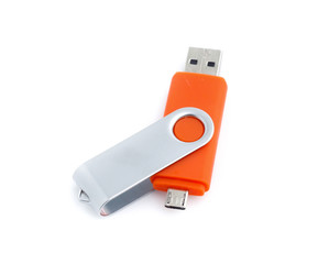 usb drive on white background