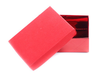 red gift box isolated on white